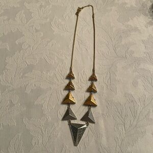 Madewel pewter and gold necklace